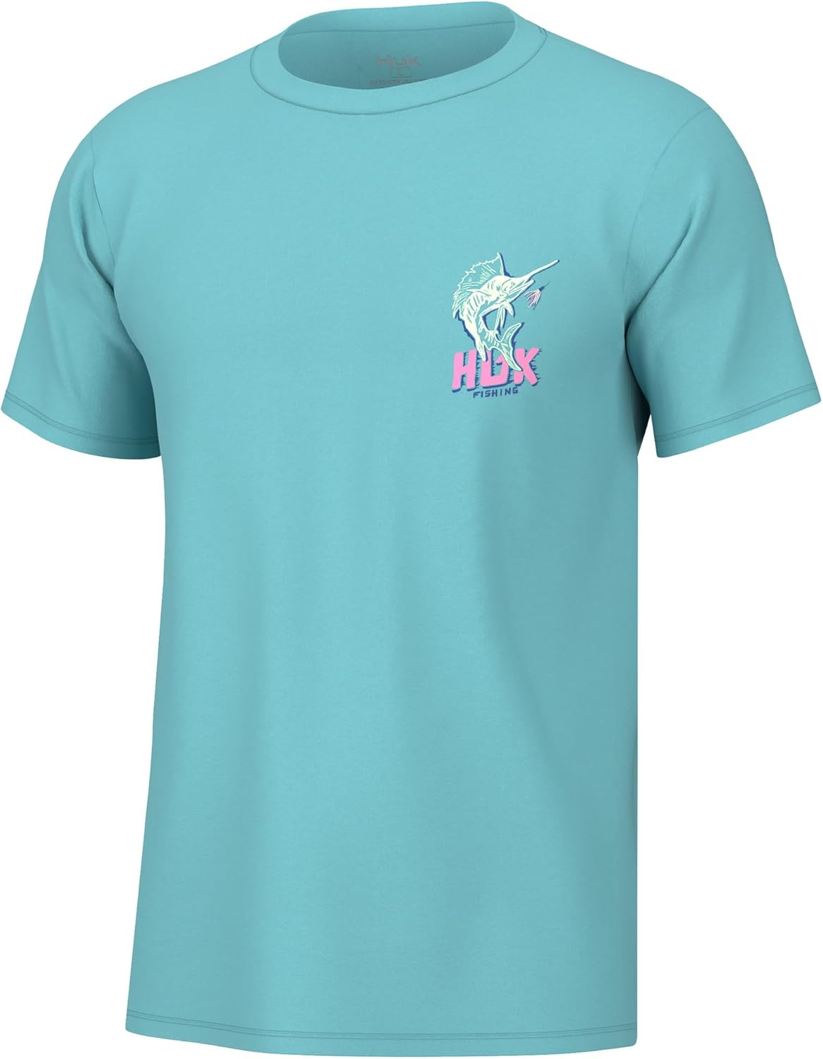 Men Fishing Graphic Tee Performance Short Sleeve Quick-Dry