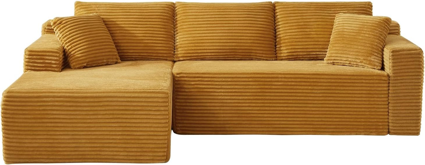 105 Inch Cloud Sectional Couch with Deep Seat
