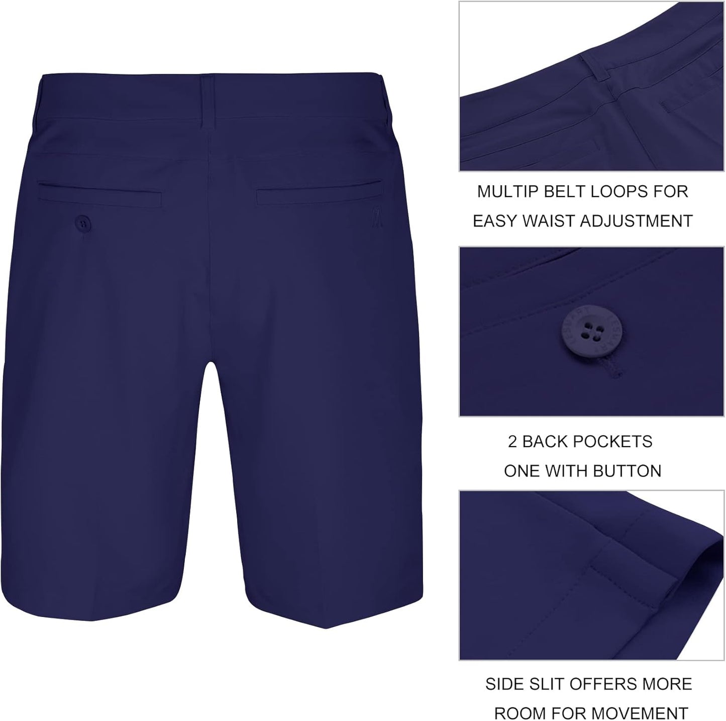 Womens Golf Shorts Lightweight Stretch Relaxed Fit Knee Length Ladies Bermuda Shorts