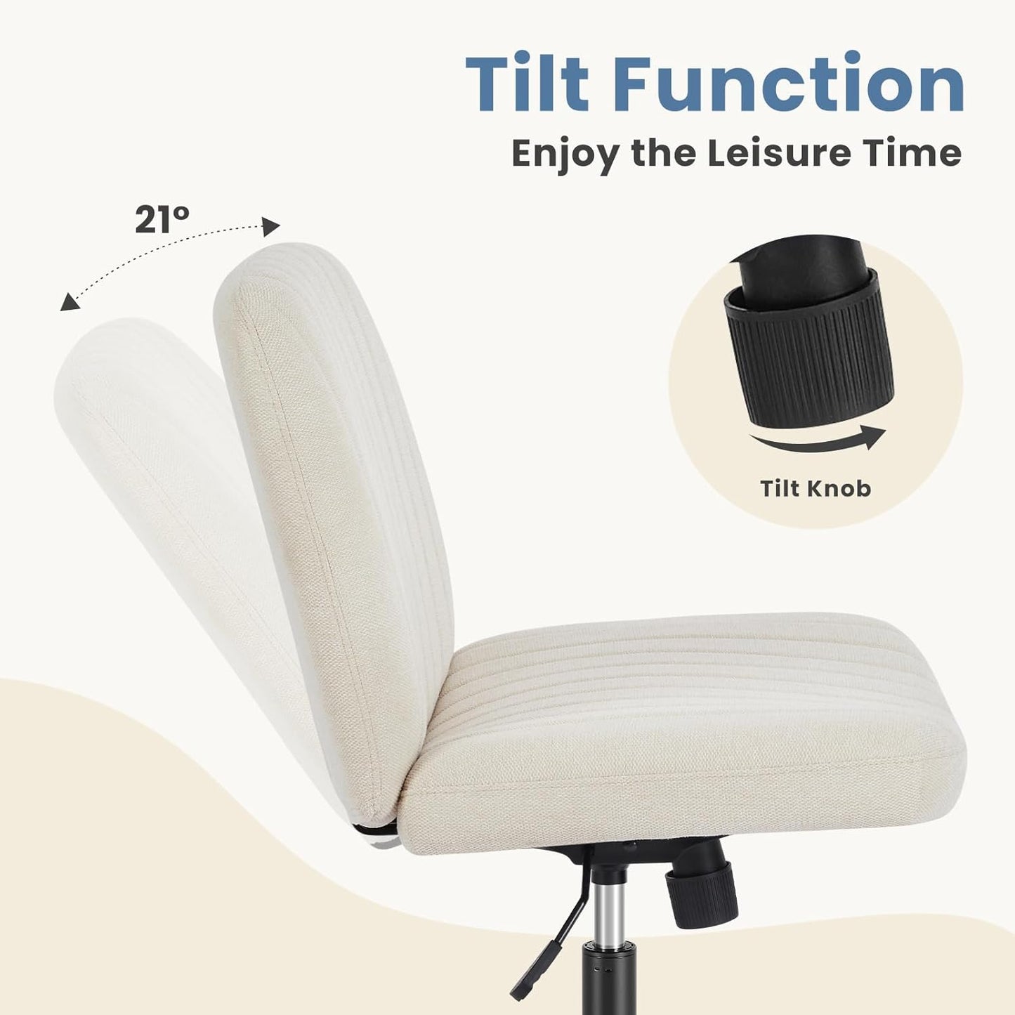 DUMOS Criss Cross Chair Legged Office Wide Comfy Desk Seat