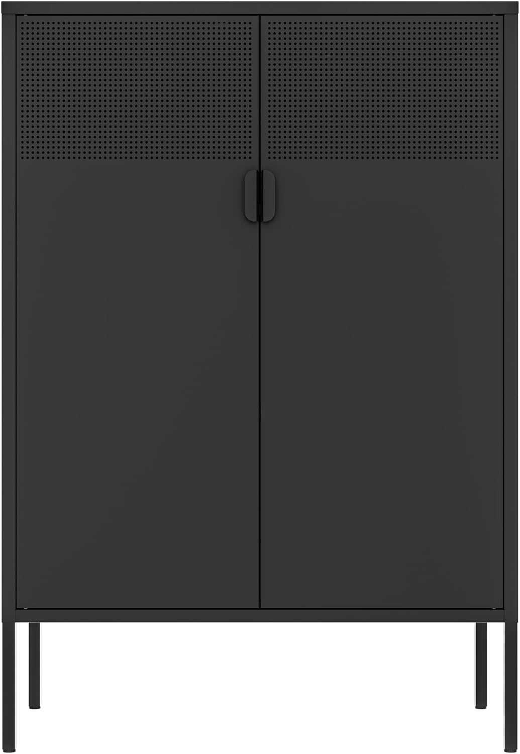 2 Door Storage Sideboard Metal Storage Cabinet with 2 Adjustable Shelf
