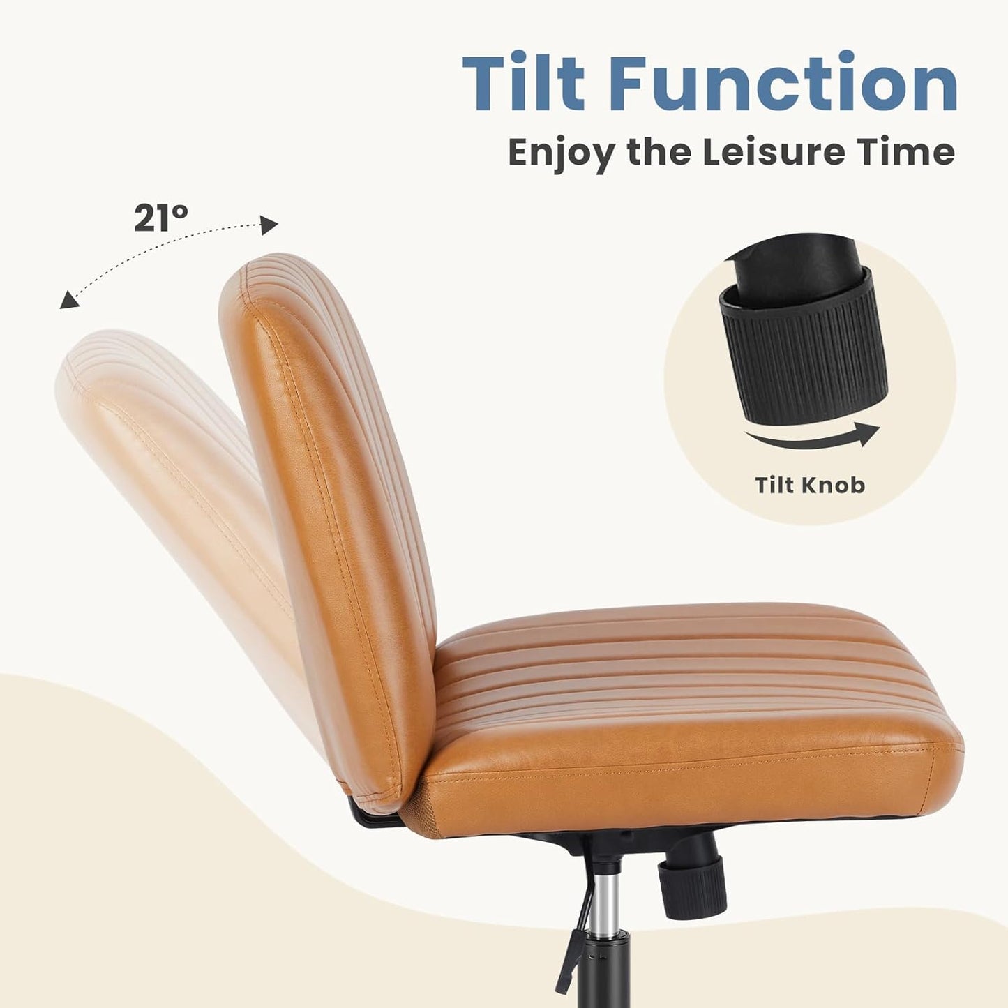 DUMOS Criss Cross Chair Legged Office Wide Comfy Desk Seat