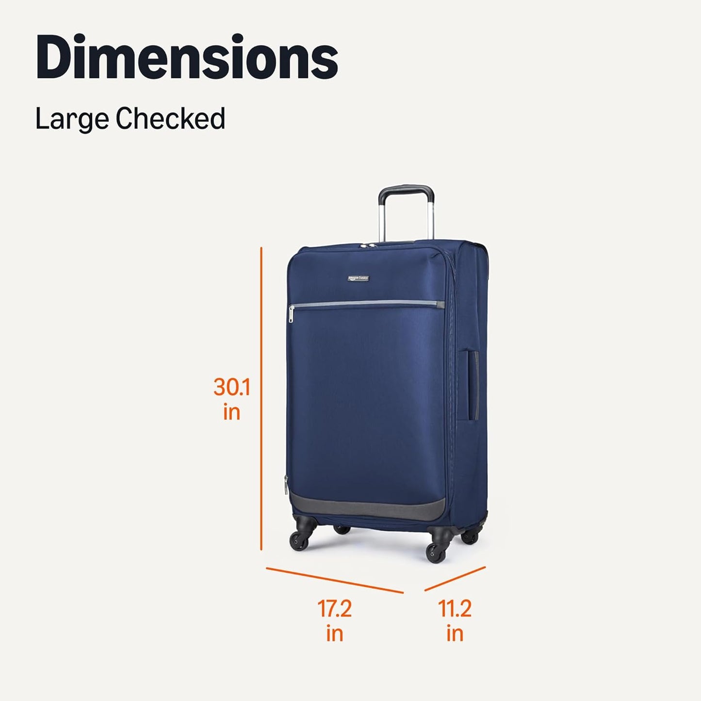20" Luggage, Softside Suitcase With TSA Lock