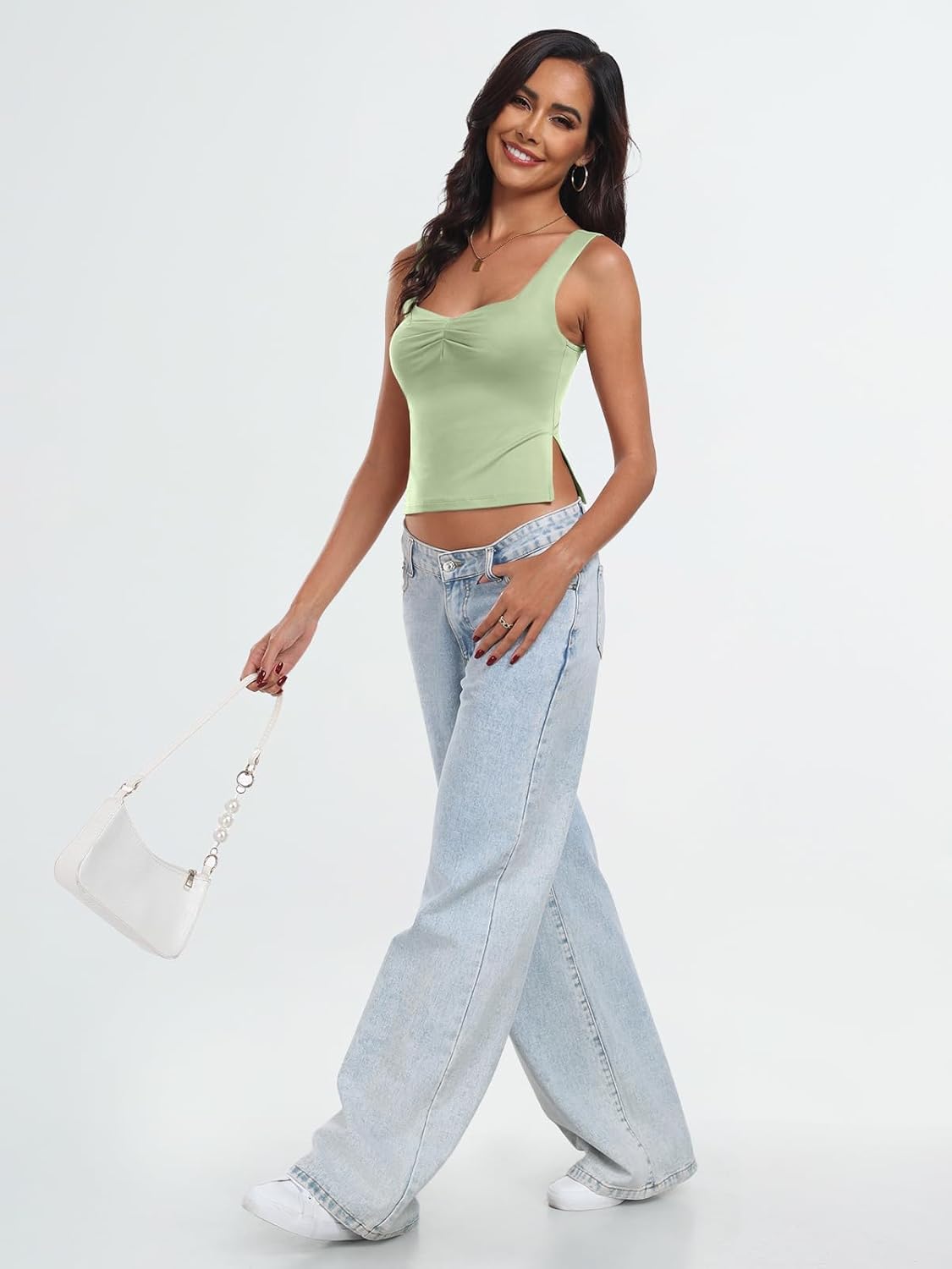 Womens Backless Crop Tops Summer Y2K Tank Tops Cute Basics Going Out Clothes