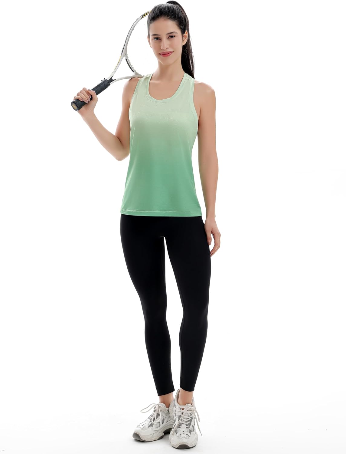 Womens Racerback Workout Tank Tops Lightweight for Running Yoga Gym Casual