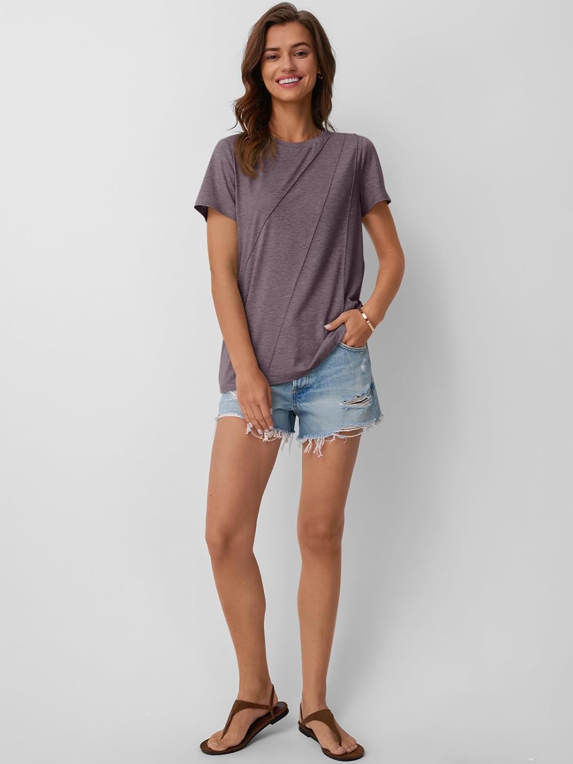 Womens Summer Tops Workout Shirts Beach Vacation Outfits Business Tshirts