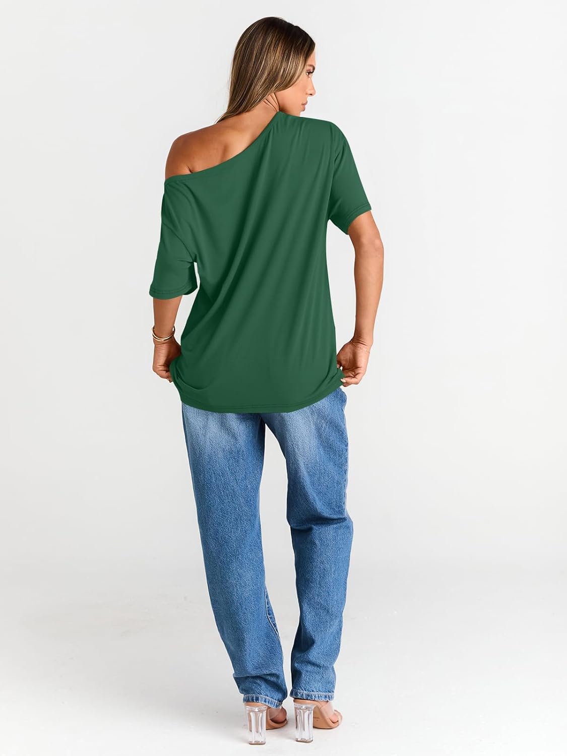 Womens Off The Shoulder Tops Oversized T-Shirts