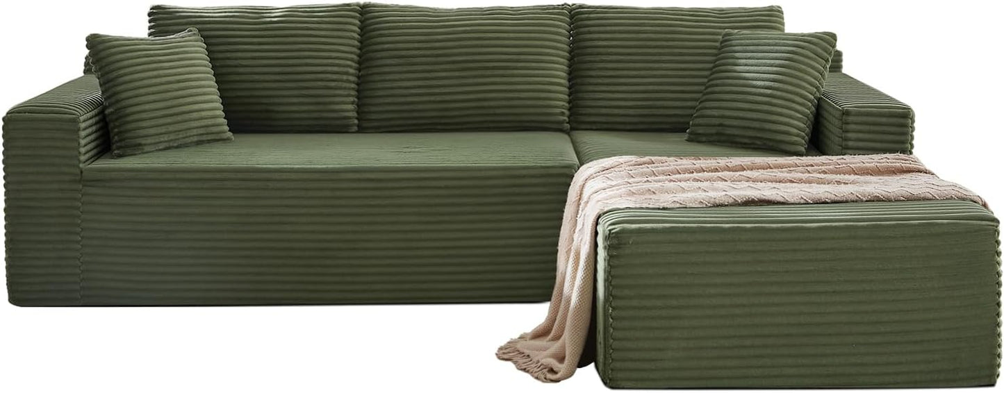 105 Inch Cloud Sectional Couch with Deep Seat
