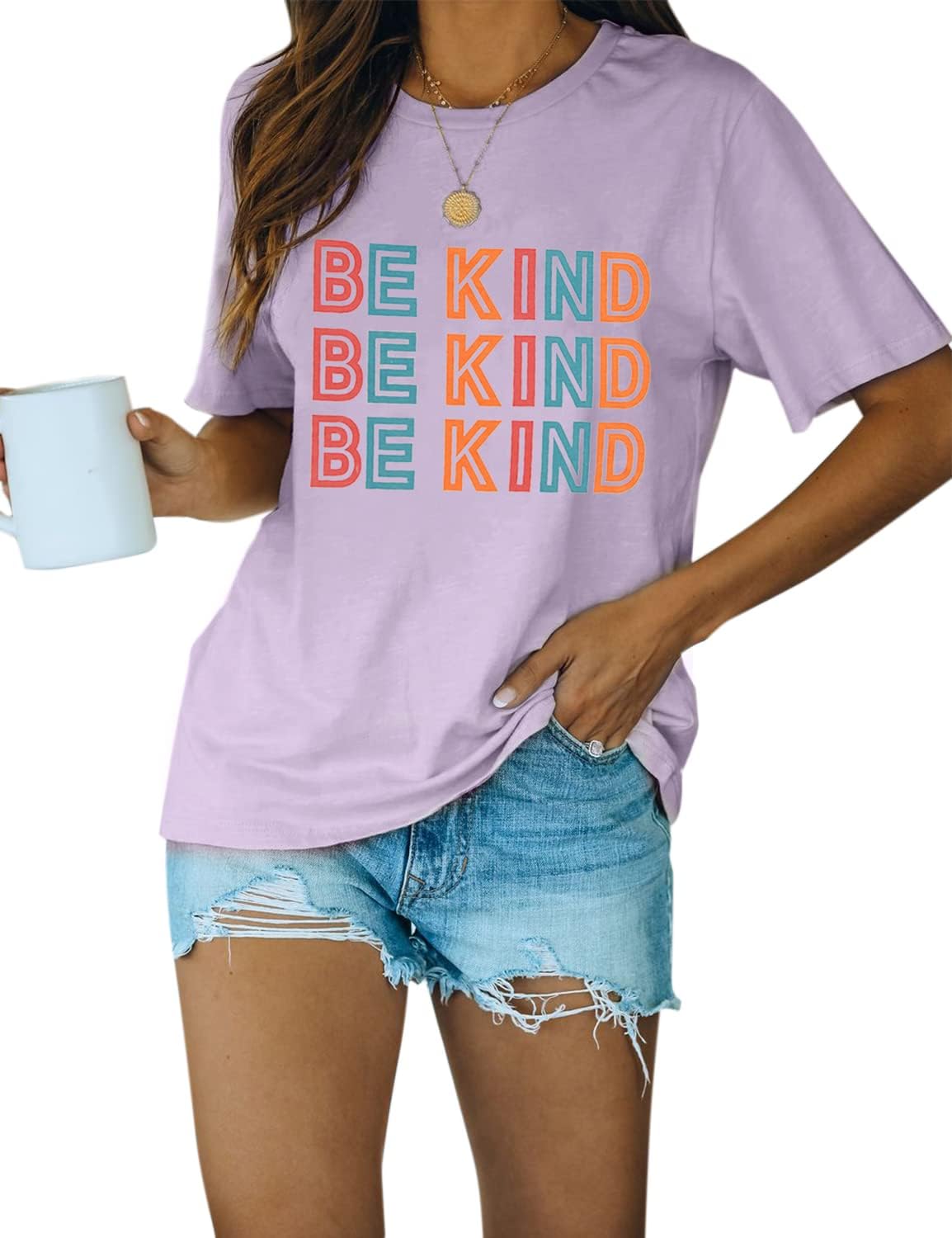 Womens Be Kind Shirt Short Sleeve Graphic Tees