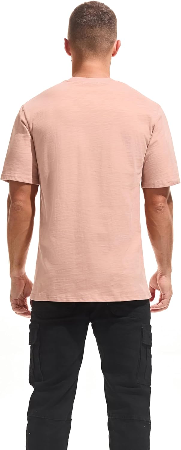 Cotton Loose Fit Thick T-Shirt Heavy Weight Crewneck Tees for Men