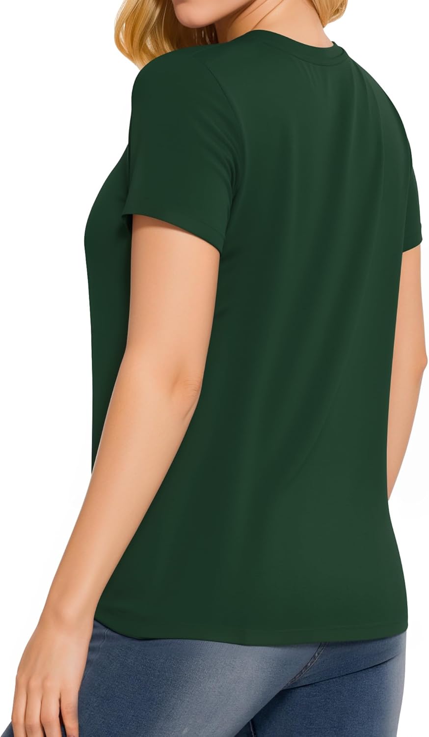 Short Sleeve Crew Neck Casual Shirts Basic Tee Summer Tops