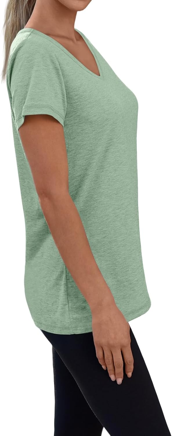 3 Pack V Neck T Shirts for Women Short Sleeve T-shirts