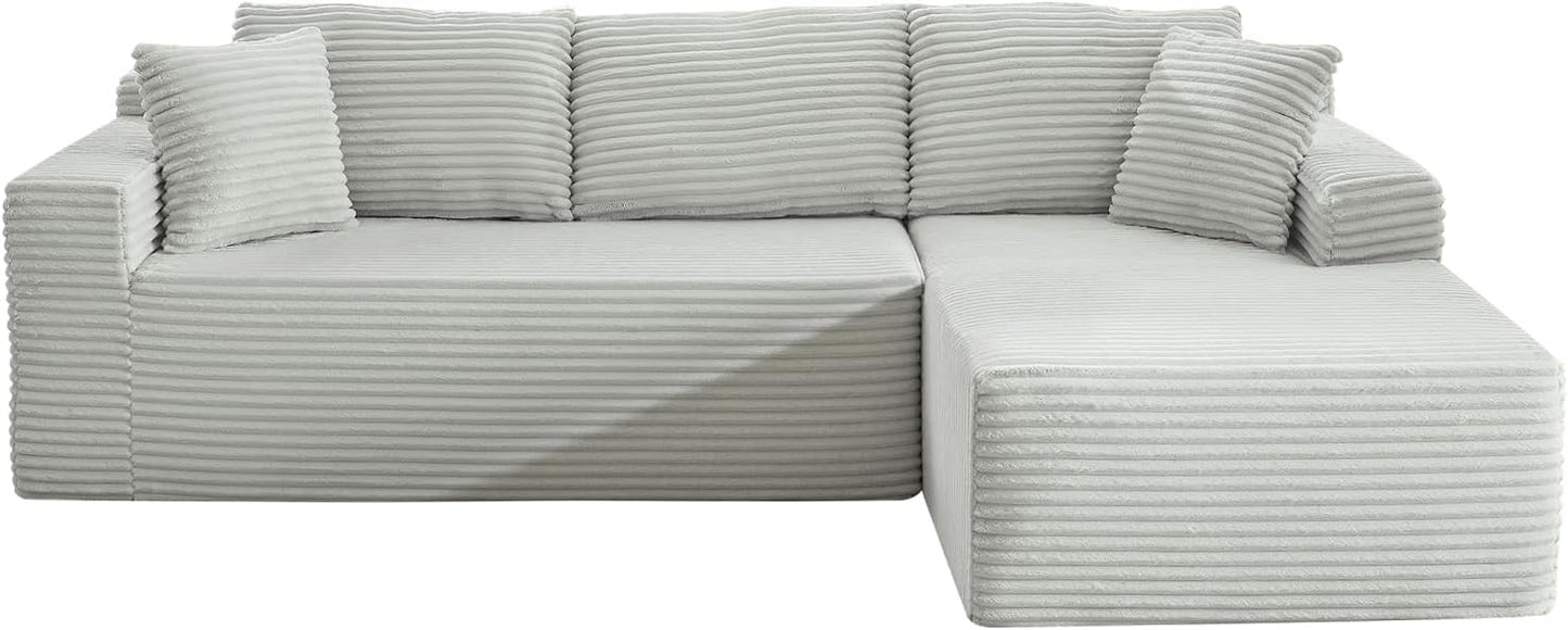 105 Inch Cloud Sectional Couch with Deep Seat