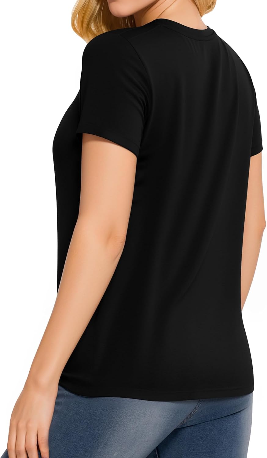 Short Sleeve Crew Neck Casual Shirts Basic Tee Summer Tops