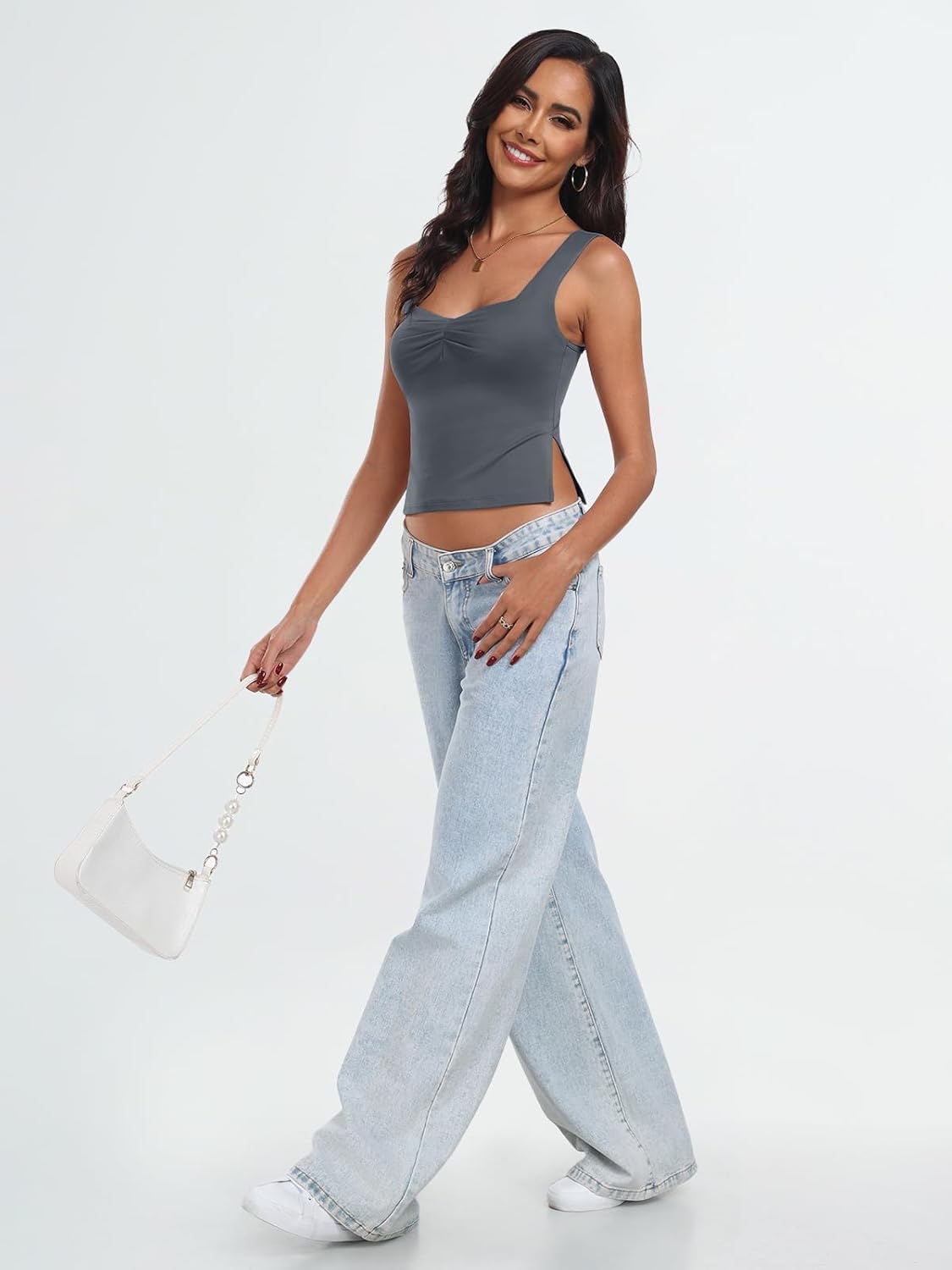 Womens Backless Crop Tops Summer Y2K Tank Tops Cute Basics Going Out Clothes