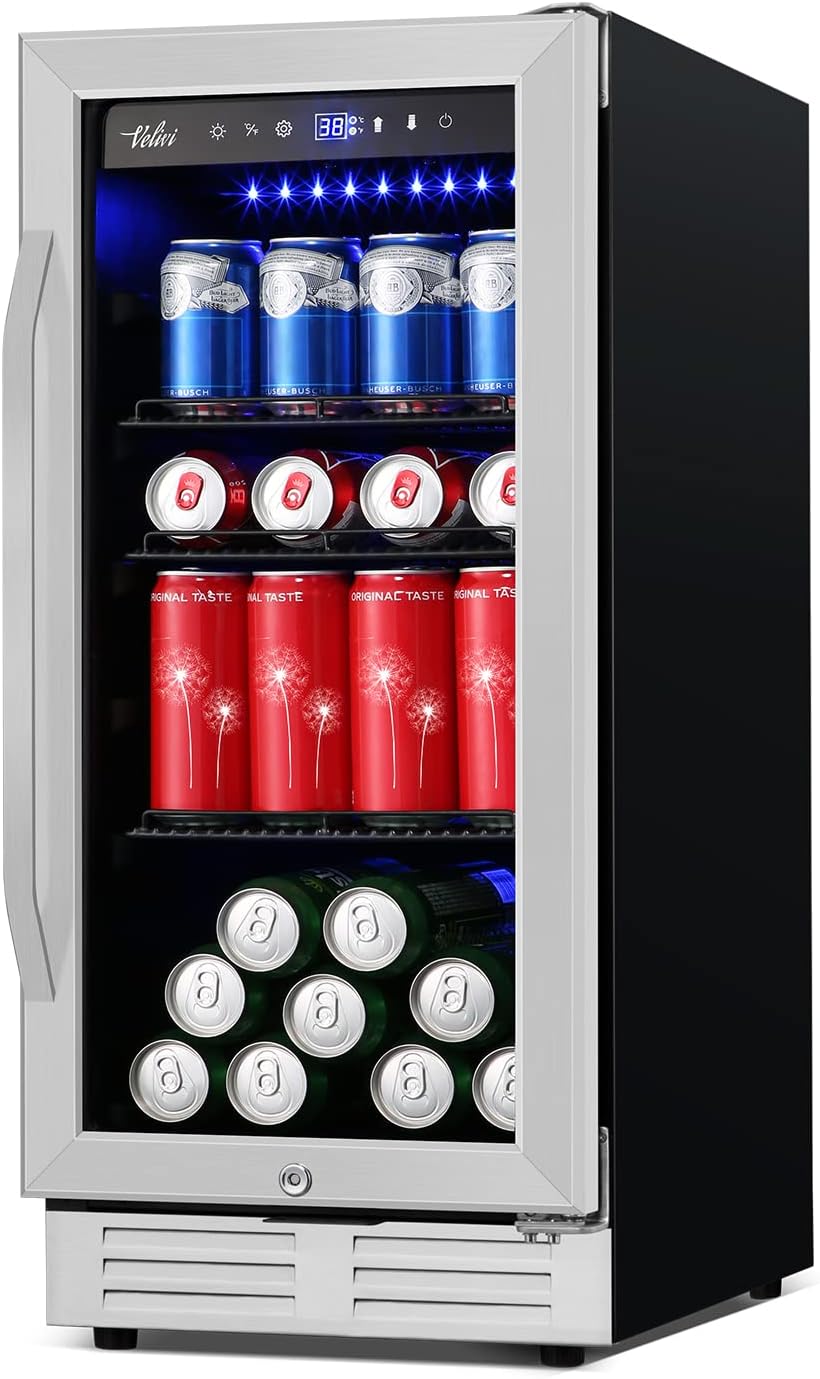24 Inch Beverage Refrigerator Outdoor Under Counter Beverage Cooler for Patio