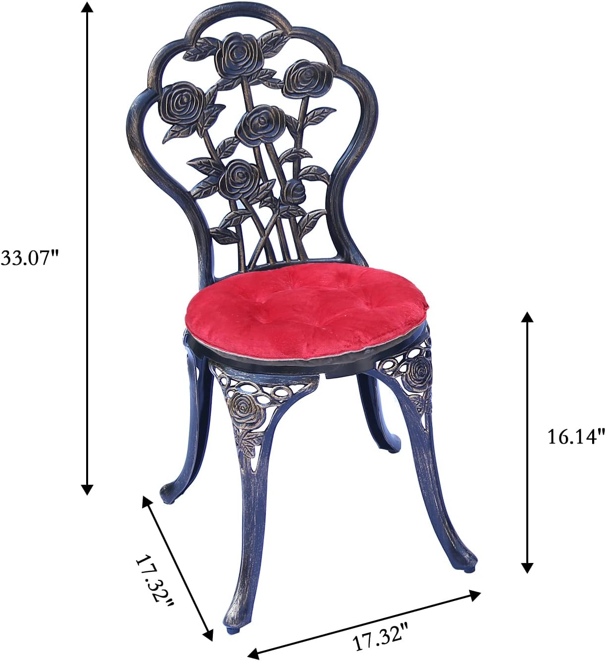 Mandolin Patio Table and Chairs 5 Piece Outdoor Dining Set