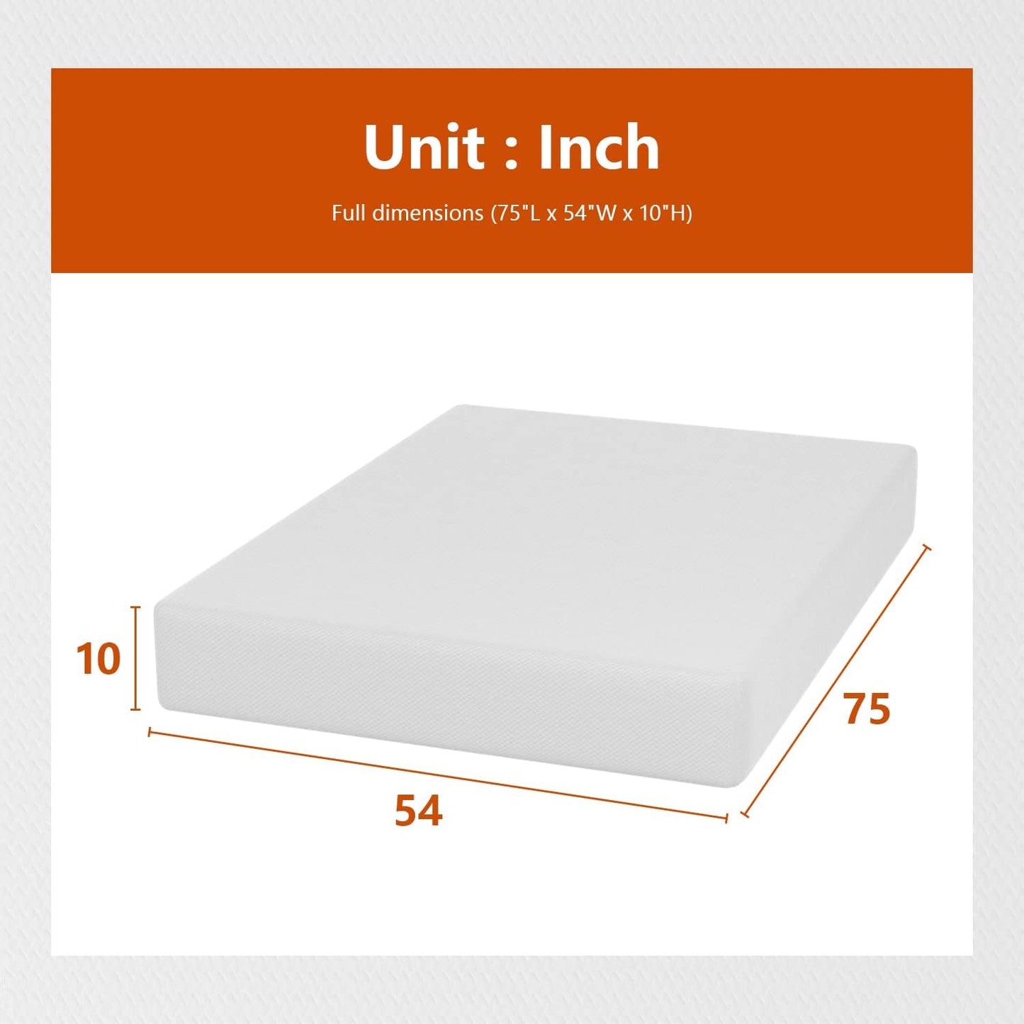 Twin 6 Inch Gel Memory Foam Mattress in a Box Medium Firm