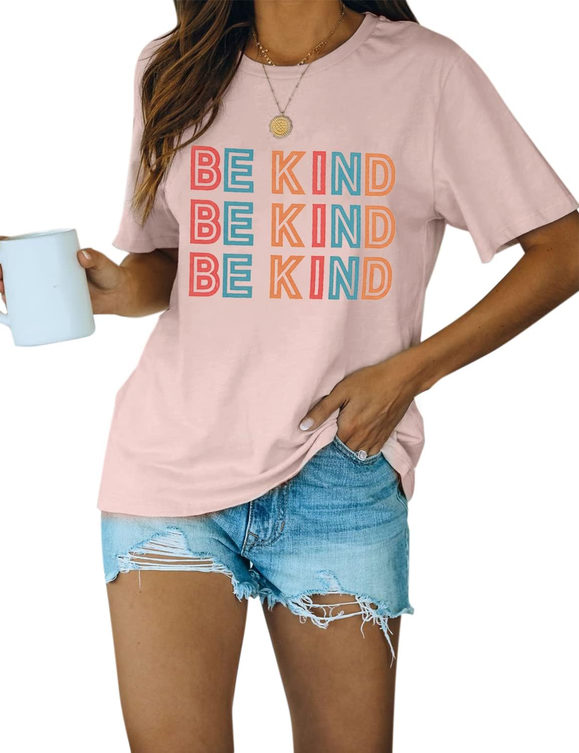 Womens Be Kind Shirt Short Sleeve Graphic Tees