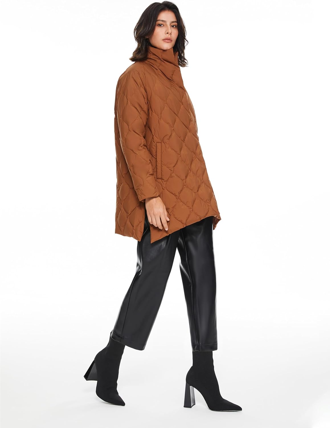 Women’s Oversized Quilted Down Jacket Lightweight Puffer Coat