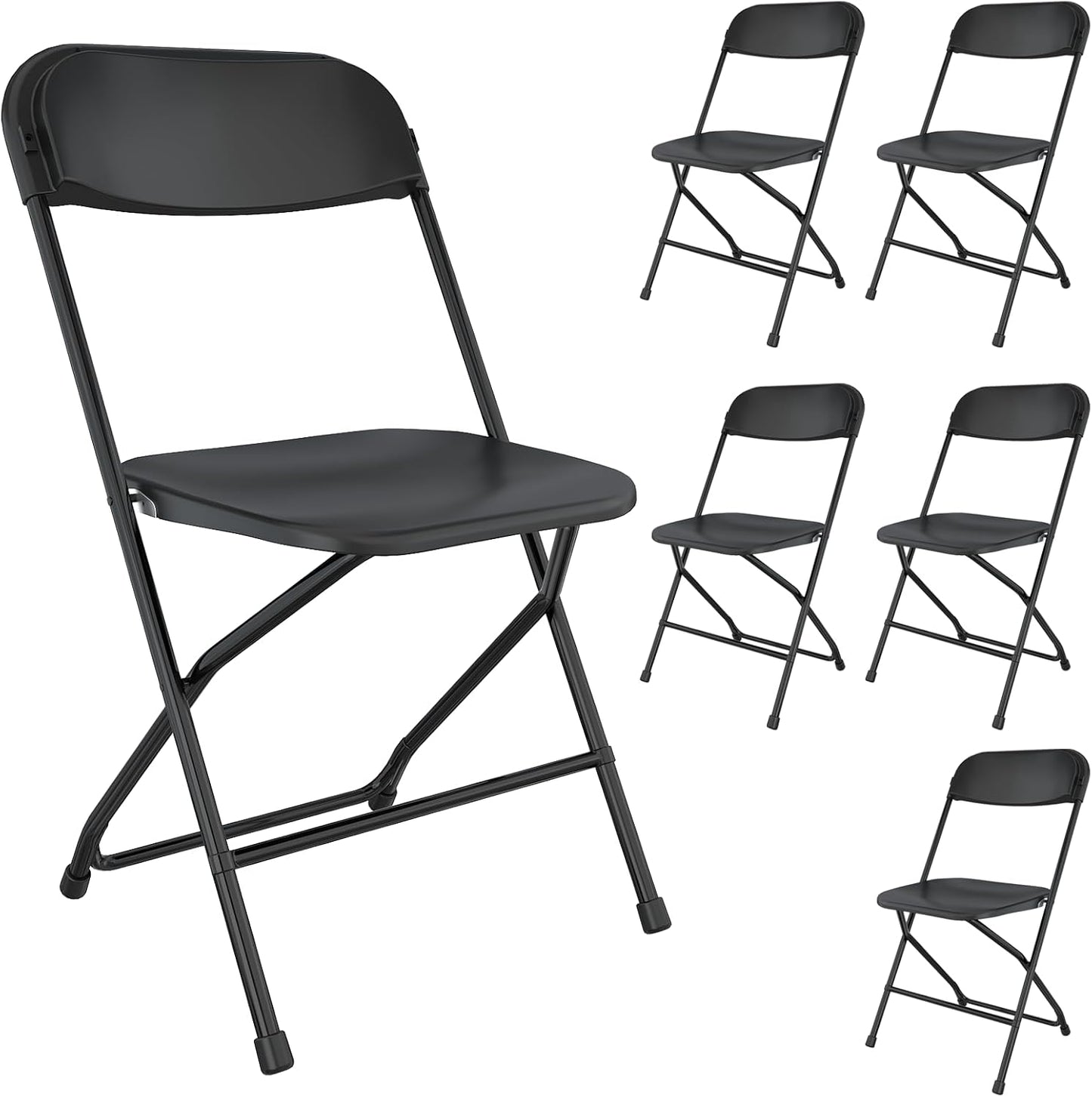 10 Pack White Folding Chairs Portable Party Chairs