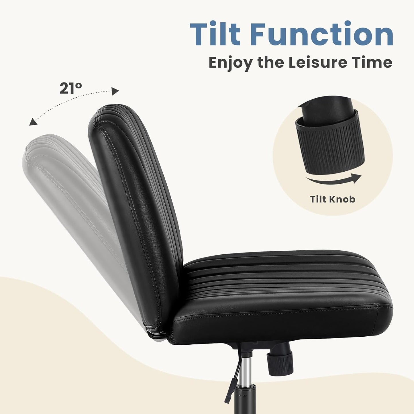 DUMOS Criss Cross Chair Legged Office Wide Comfy Desk Seat