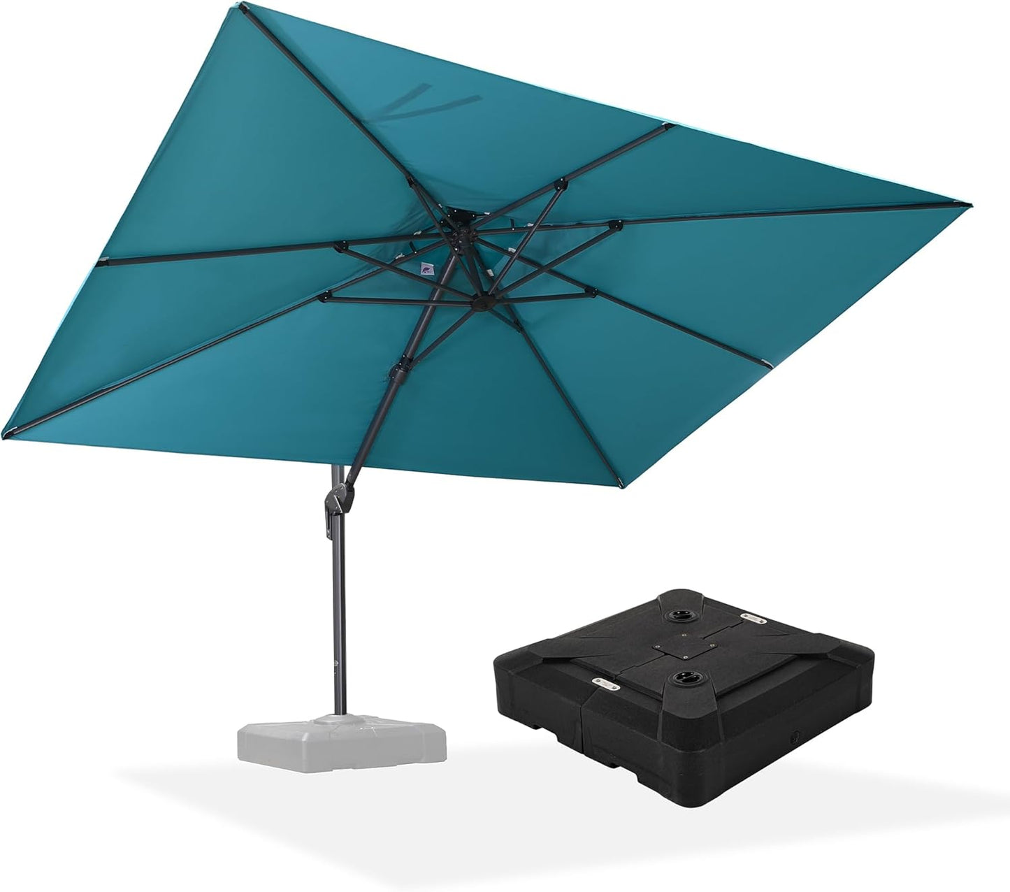 12ft Patio Umbrella with Base Large Outdoor Square Umbrella