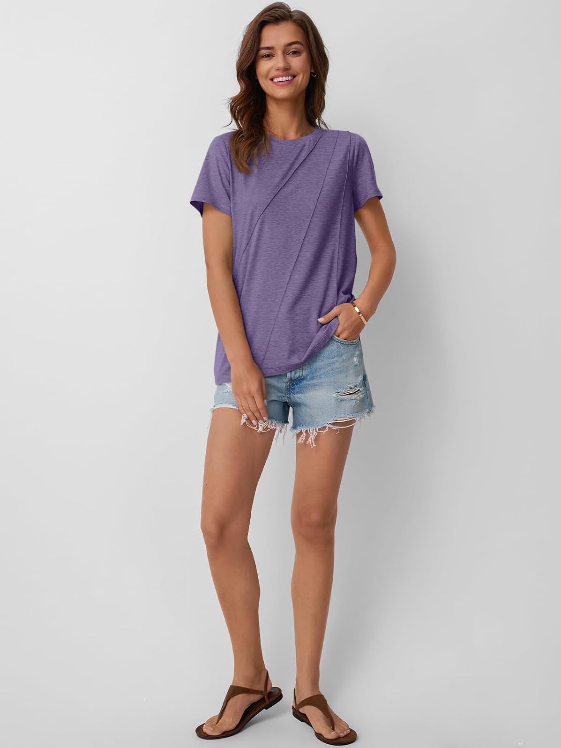 Womens Summer Tops Workout Shirts Beach Vacation Outfits Business Tshirts