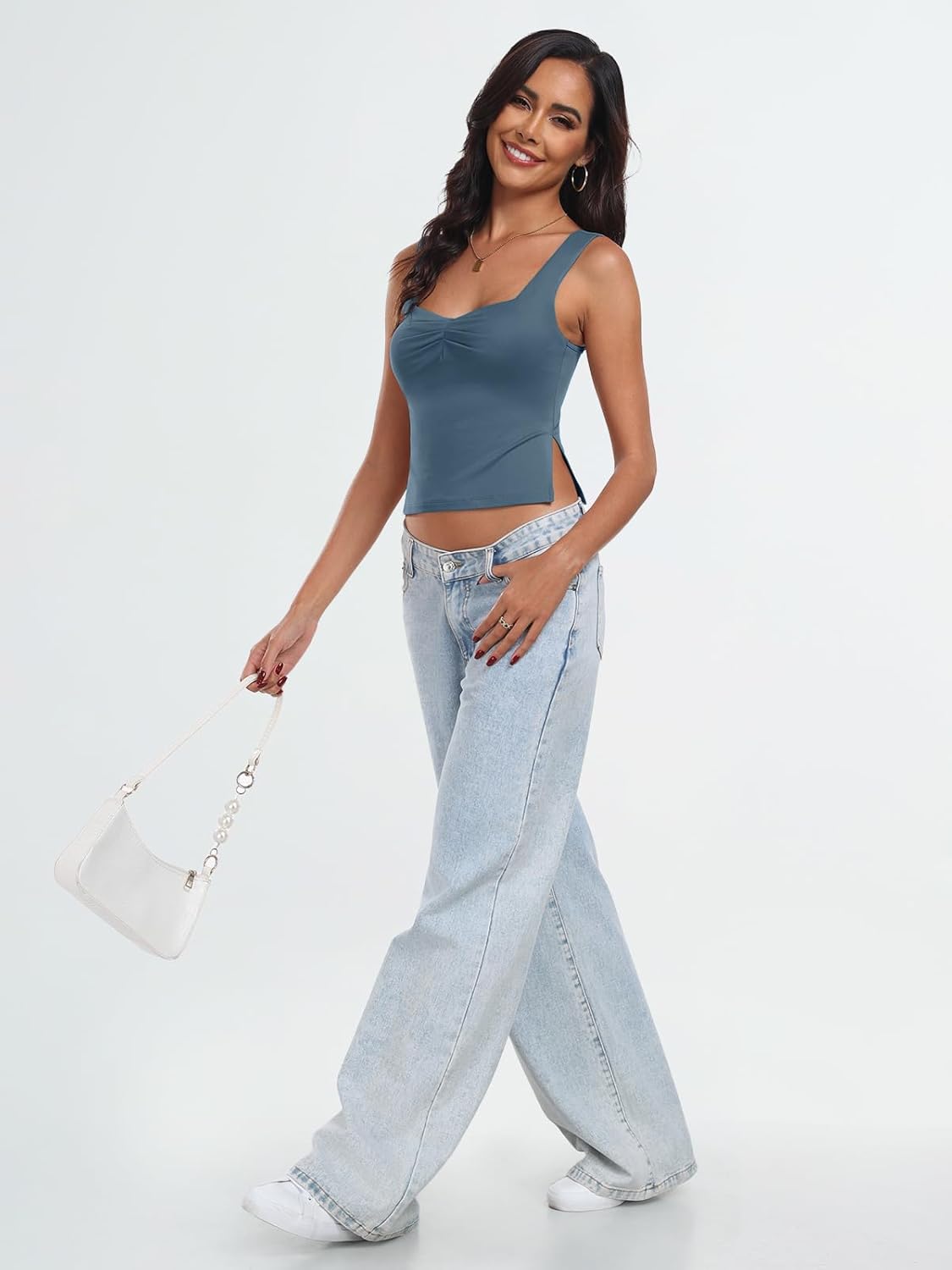 Womens Backless Crop Tops Summer Y2K Tank Tops Cute Basics Going Out Clothes