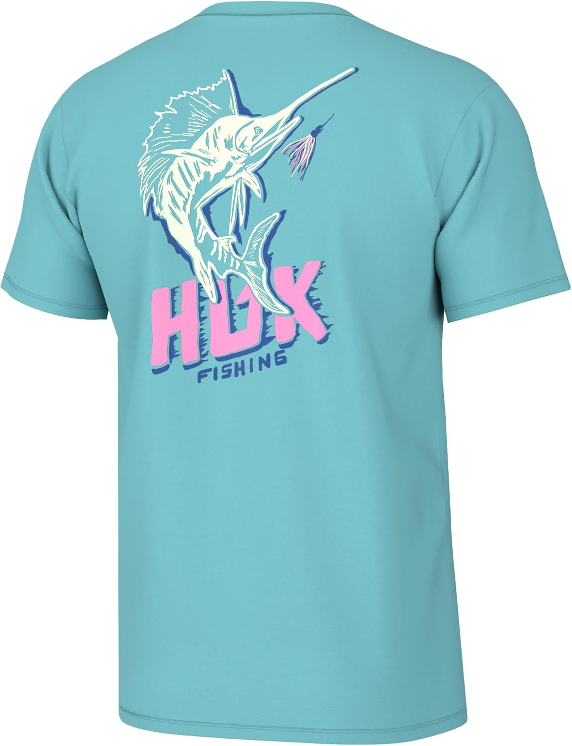 Men Fishing Graphic Tee Performance Short Sleeve Quick-Dry