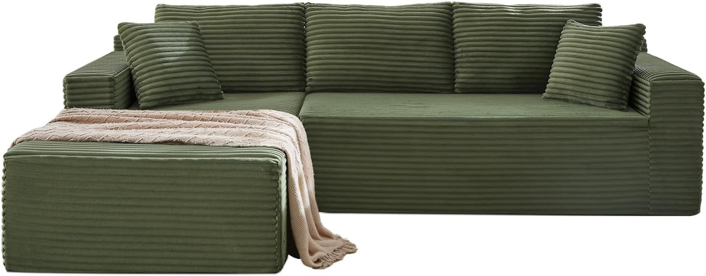 105 Inch Cloud Sectional Couch with Deep Seat