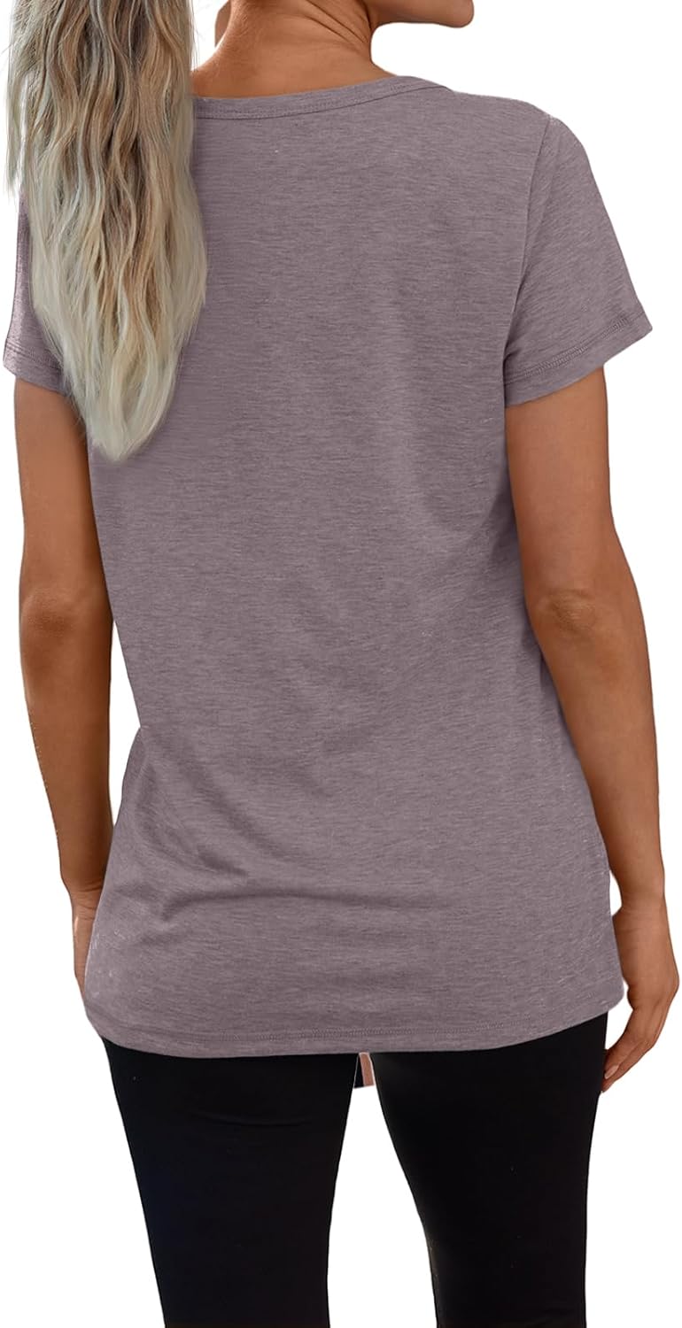 3 Pack V Neck T Shirts for Women Short Sleeve T-shirts
