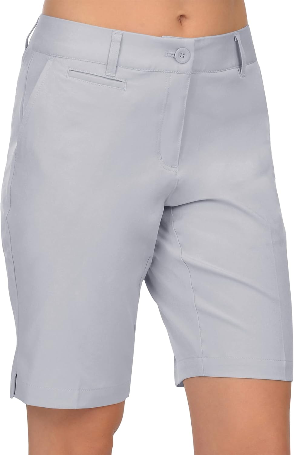Womens Golf Shorts Lightweight Stretch Relaxed Fit Knee Length Ladies Bermuda Shorts