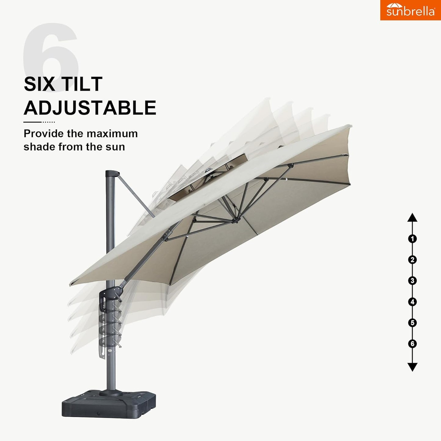 12ft Patio Umbrella with Base Large Outdoor Square Umbrella