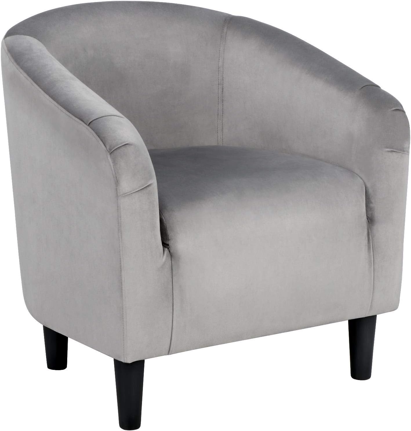 Yaheetech Accent Barrel Chair Boucle Fabric Club Chair