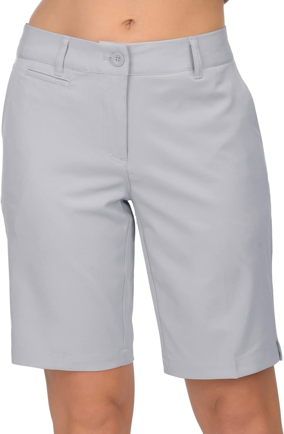 Womens Golf Shorts Lightweight Stretch Relaxed Fit Knee Length Ladies Bermuda Shorts