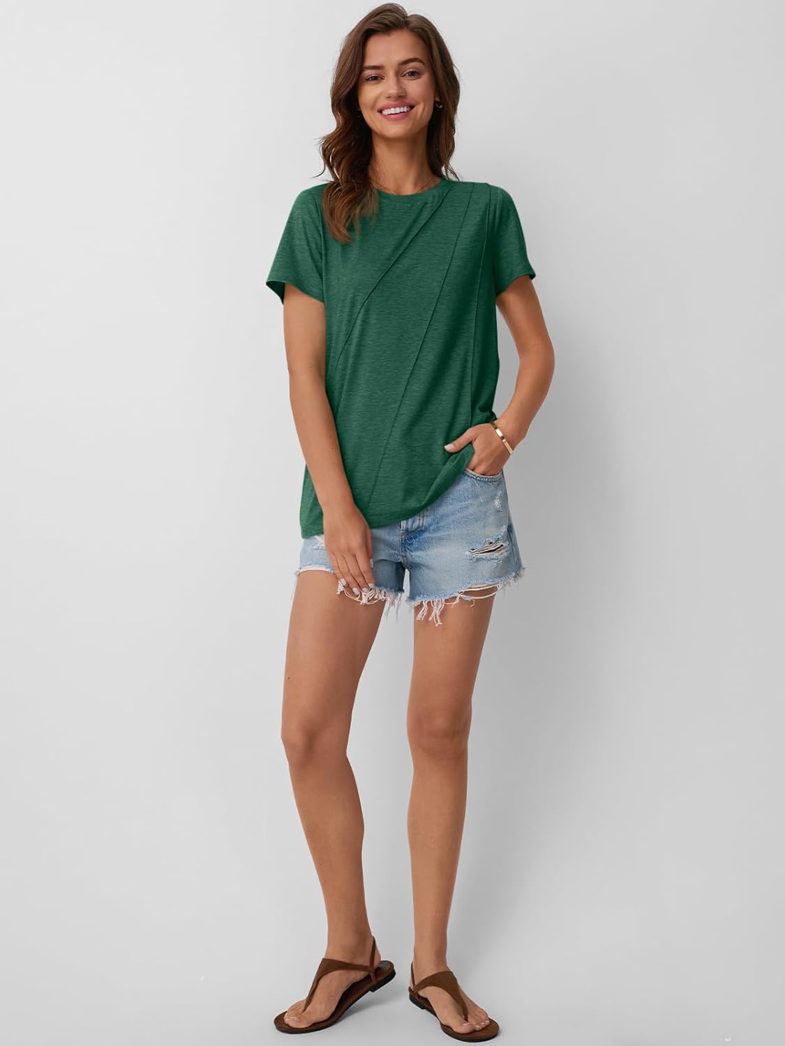 Womens Summer Tops Workout Shirts Beach Vacation Outfits Business Tshirts