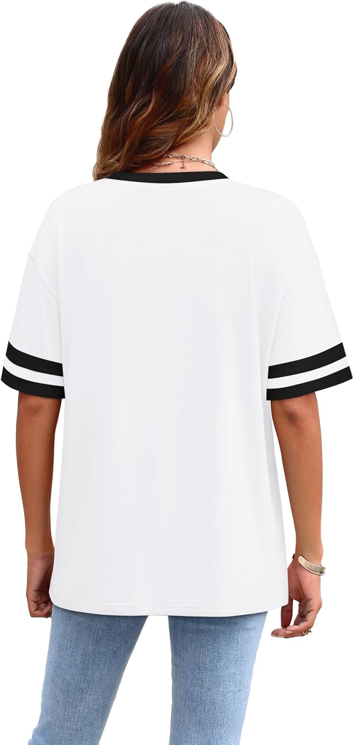 Womens T Shirts Loose Fit Short Sleeve Tees
