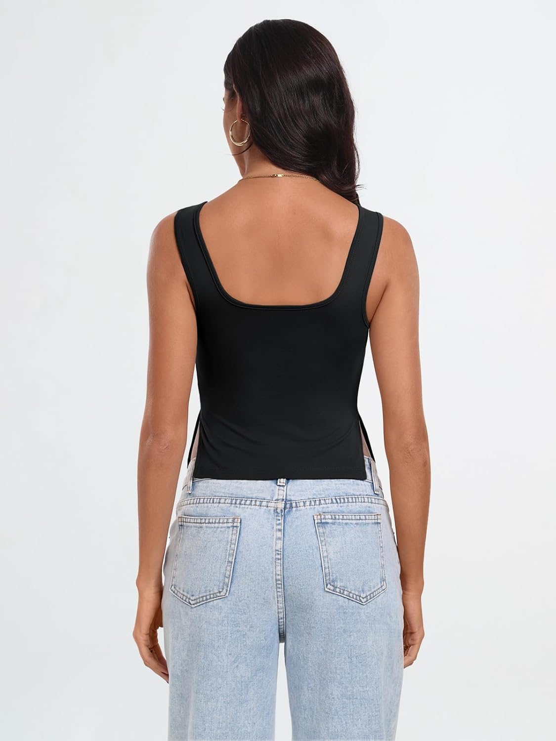 Womens Backless Crop Tops Summer Y2K Tank Tops Cute Basics Going Out Clothes
