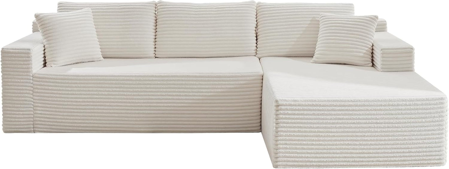105 Inch Cloud Sectional Couch with Deep Seat