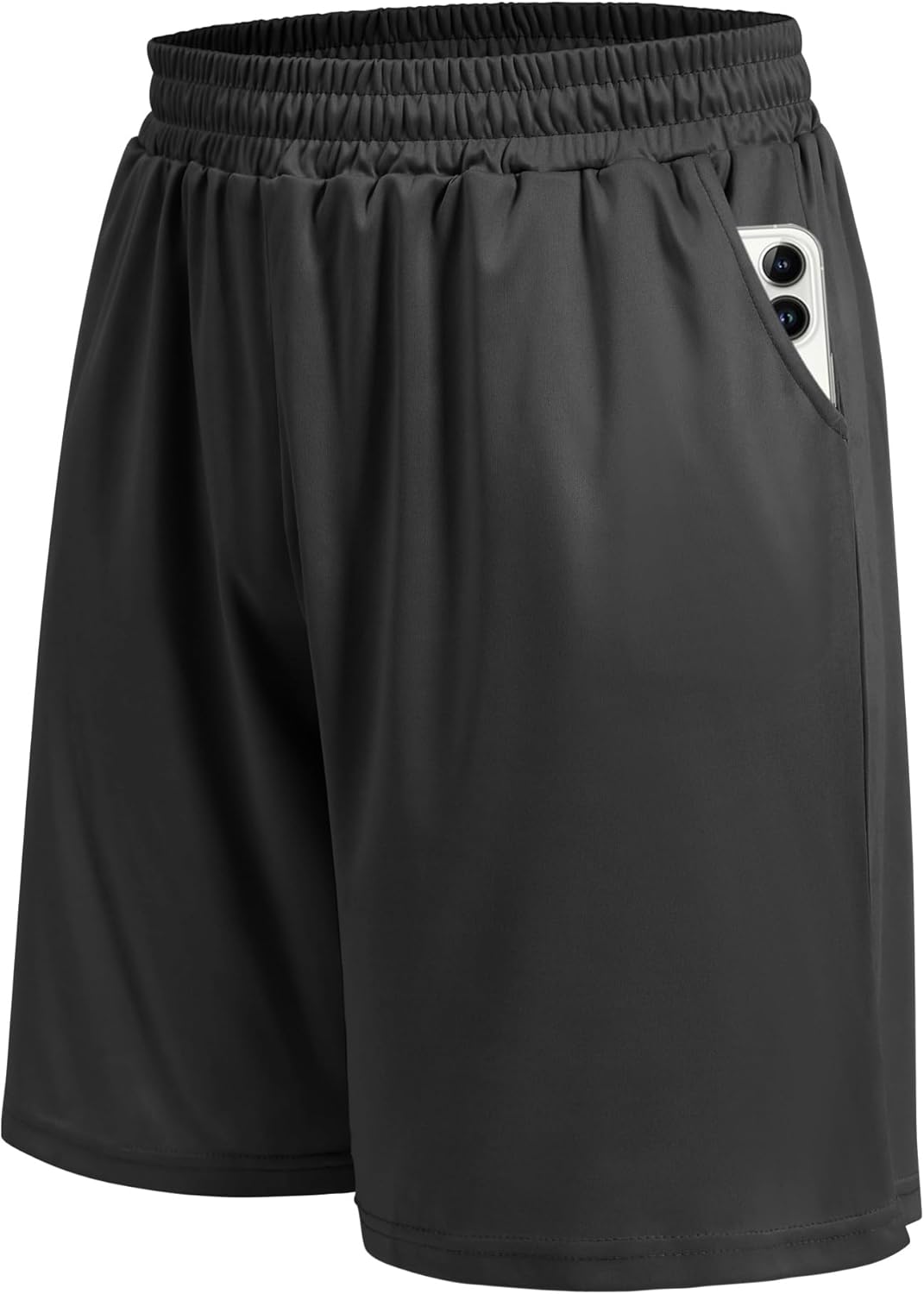 Workout Black Quick Dry Basketball Shorts with Pockets for Running Casual Activewear