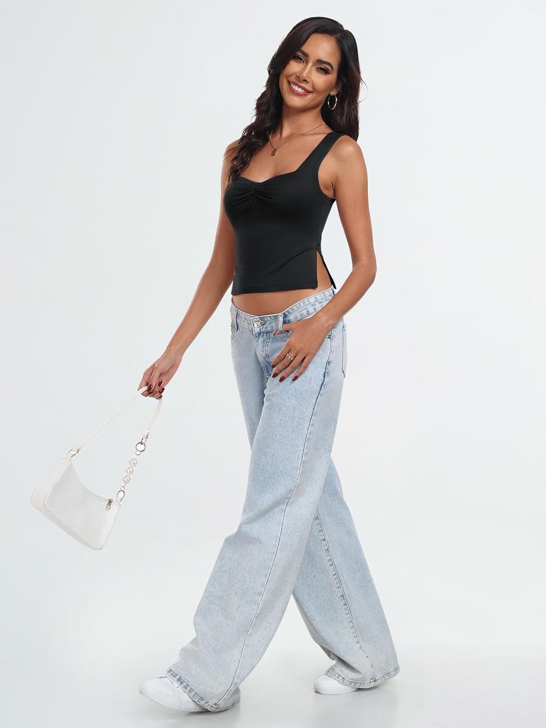 Womens Backless Crop Tops Summer Y2K Tank Tops Cute Basics Going Out Clothes
