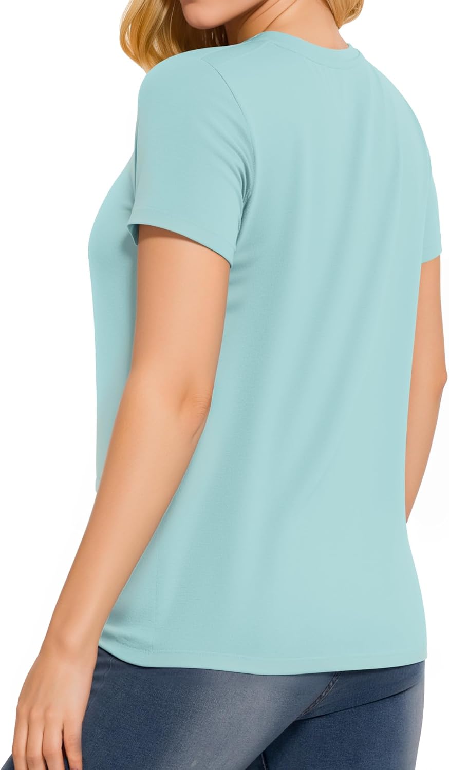 Short Sleeve Crew Neck Casual Shirts Basic Tee Summer Tops
