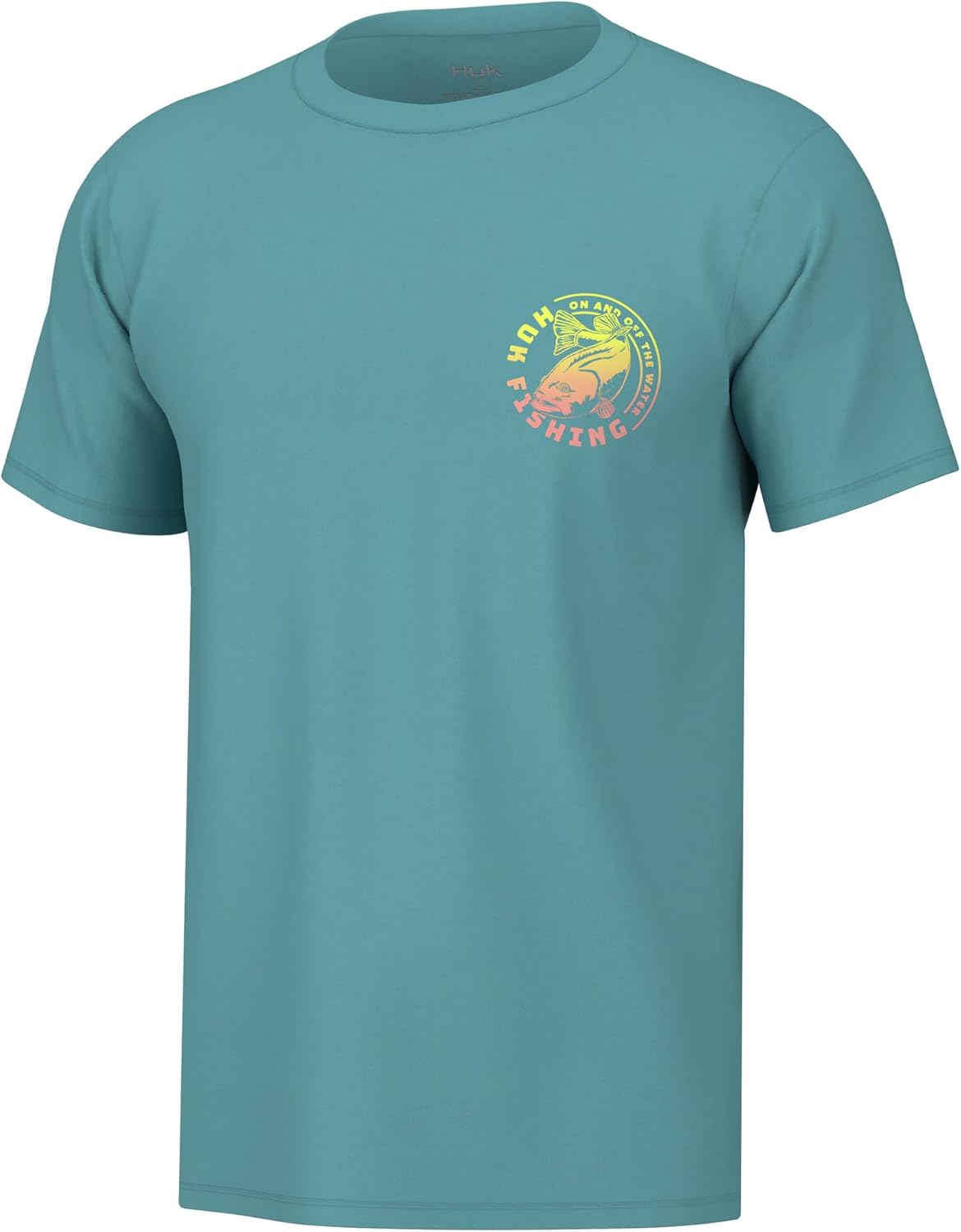 Men Fishing Graphic Tee Performance Short Sleeve Quick-Dry