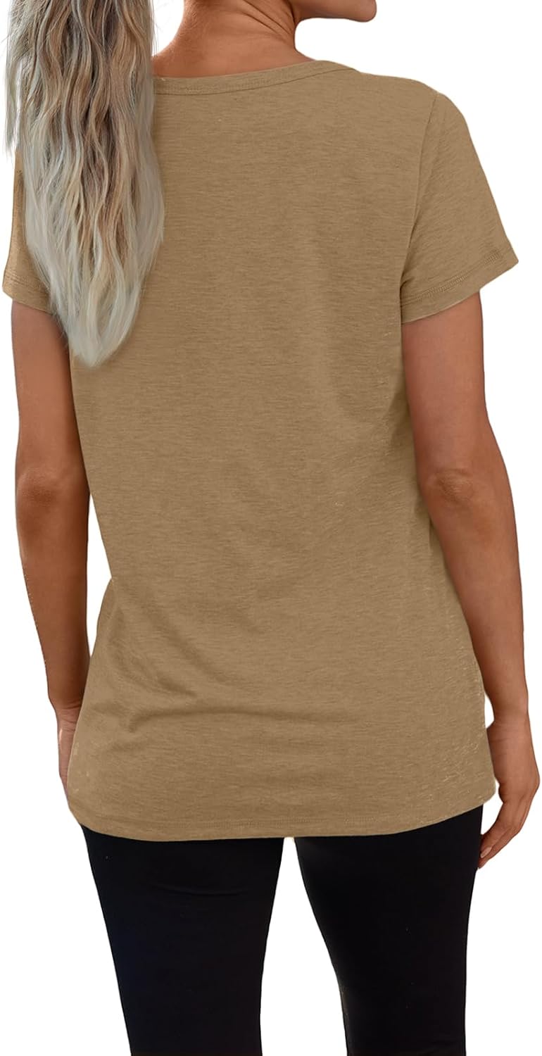 3 Pack V Neck T Shirts for Women Short Sleeve T-shirts
