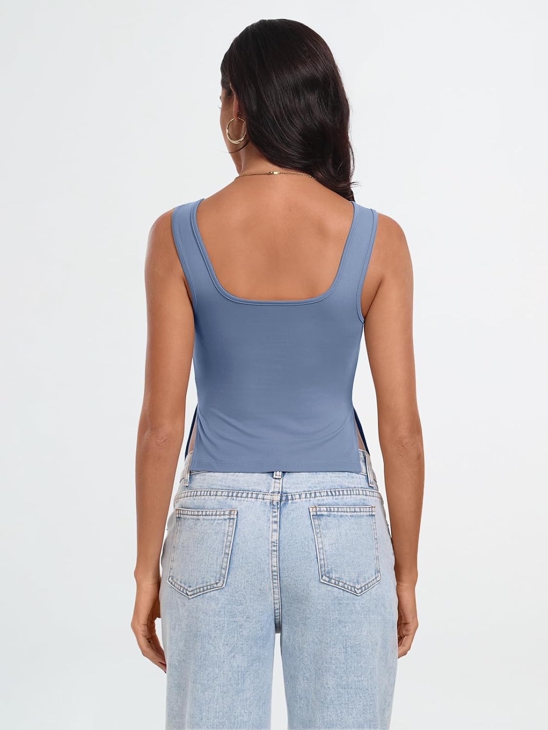 Womens Backless Crop Tops Summer Y2K Tank Tops Cute Basics Going Out Clothes