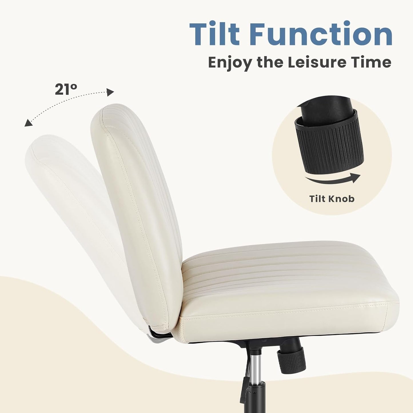 DUMOS Criss Cross Chair Legged Office Wide Comfy Desk Seat