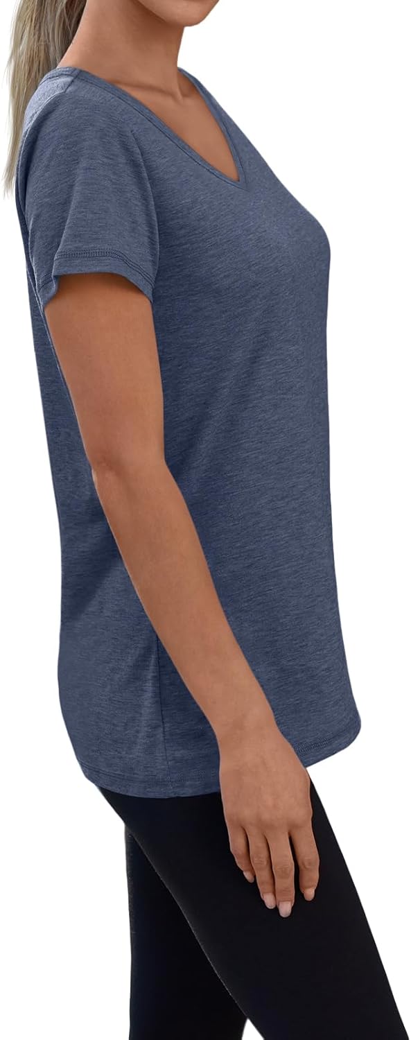 3 Pack V Neck T Shirts for Women Short Sleeve T-shirts