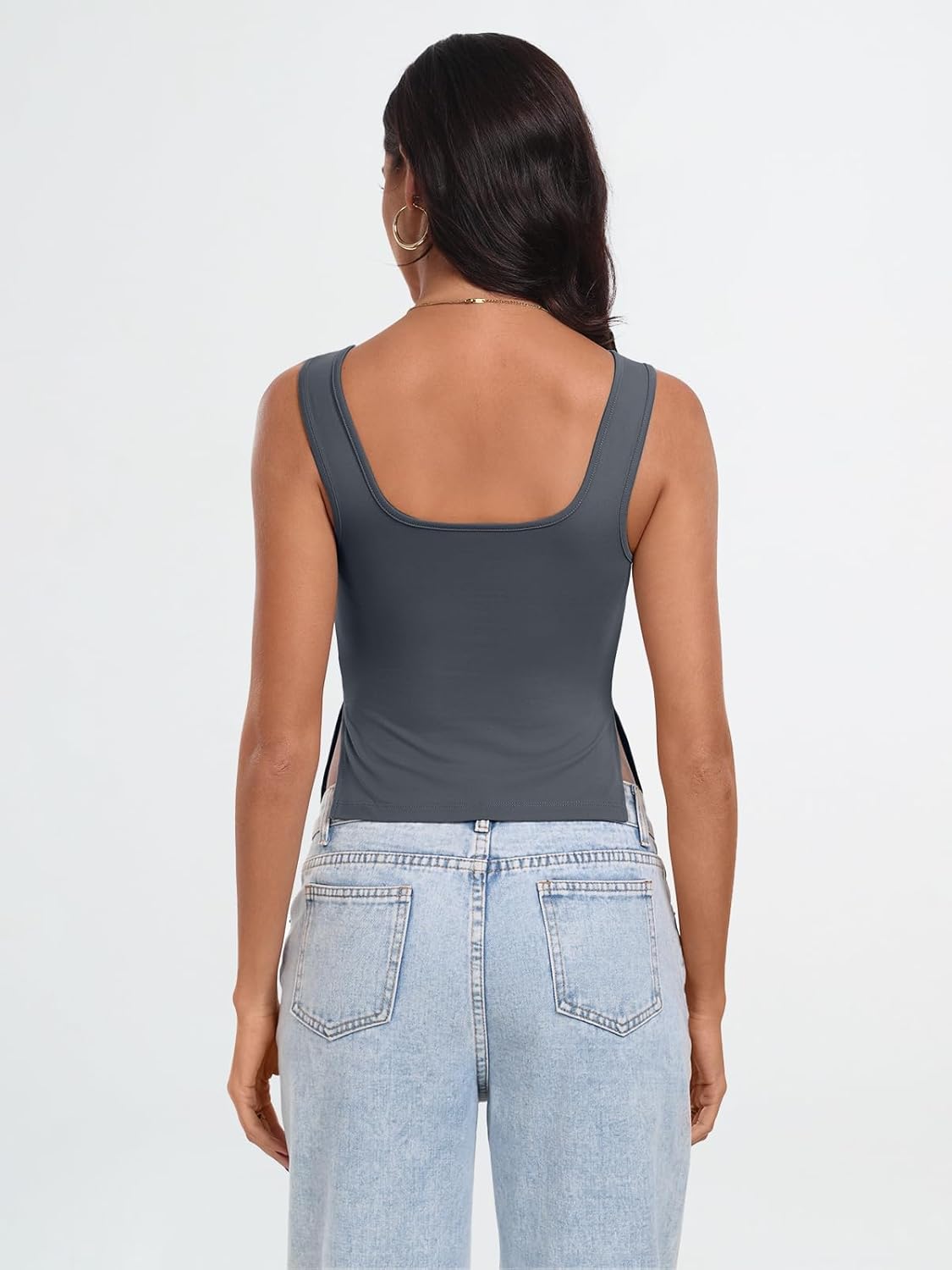 Womens Backless Crop Tops Summer Y2K Tank Tops Cute Basics Going Out Clothes