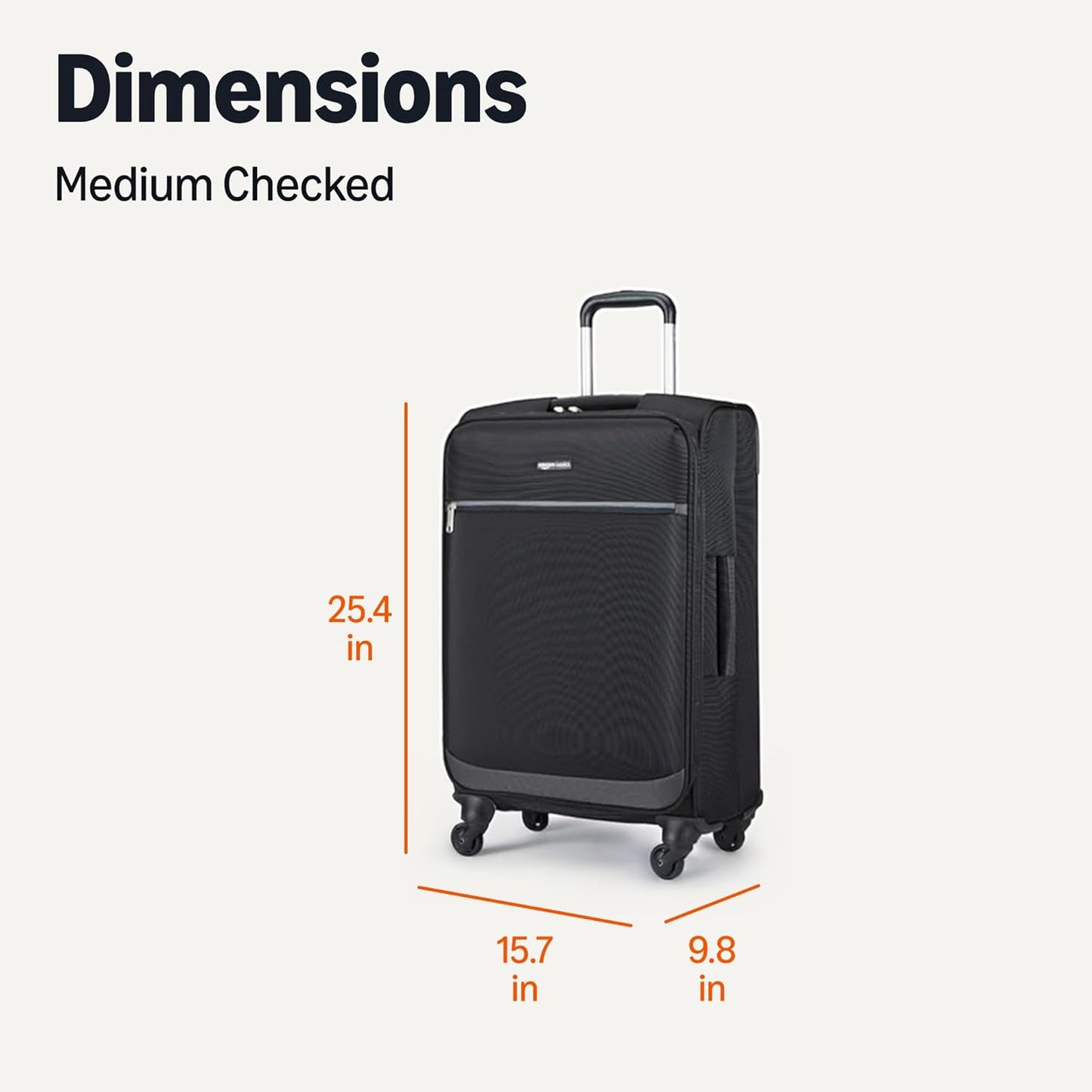 20" Luggage, Softside Suitcase With TSA Lock